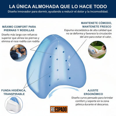 Almohadón Ergonómico para Piernas y Rodillas - RECOPADO™